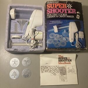 Vintage Wear-Ever Super Shooter Electric Cookie Press 70001 Tested Only 4 Discs