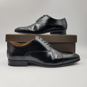 Scarpe Florsheim da uomo taglia 13 3E larghe in pelle nera con cappuccio Francisco Oxford usate in ottime condizioni - Foto 1 di 20