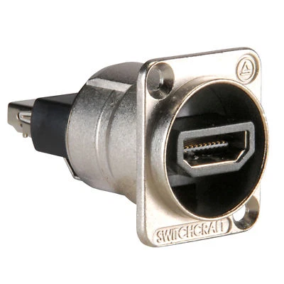 Switchcraft EHHDMI2 HDMI Female to Female Feedthru EH Panel Mount, Nickel Finish - Image 1 of 2