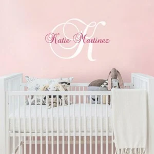 Personalized Monogram Name Wall Decal - Style B - Picture 1 of 4