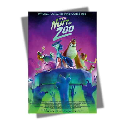 Cartaz de filme de animação de terror Night of the Zoopocalypse arte de parede T226 - Imagem 1 de 3