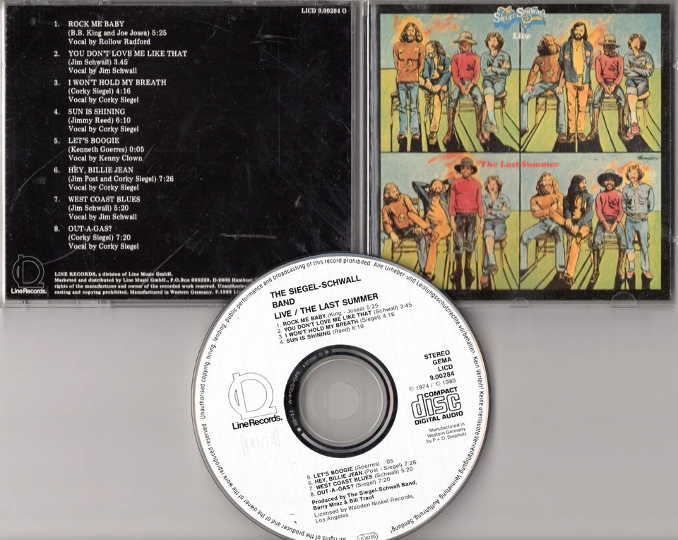 The Siegel-Schwall Band CD THE LAST SUMMER ( LIVE) 1988 Line Records NEAR MINT - Bild 1 von 1