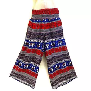 Pantaloni harem palazzo danza del ventre hippie boho festival fili sacri 222270 D - Foto 1 di 2