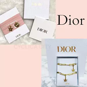 Christian Dior Gold Star Strap Key Chain & Pink Bracelet Choker Key Chain Charm - Picture 1 of 9