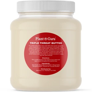 Triple Threat Butter 3 lbs. Raw Shea, Mango, Coconut Oil 100% Pure Natural Bulk - Picture 1 of 5
