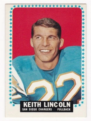 KEITH LINCOLN 1964 Topps Football # 164 San Diego Chargers Ex Plus - Image 1 of 2