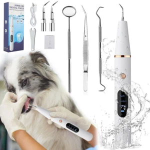 Kit de limpieza de dientes ultrasónicos para mascotas perros para limpieza de dientes de mascotas removedor de placa de perro  - Imagen 1 de 19