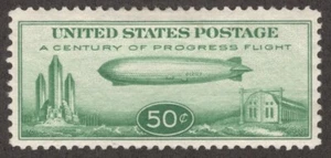 1933 US SC C18 Century of Progress Baby Zeppelin 50c MVLH VF/XF - Picture 1 of 3