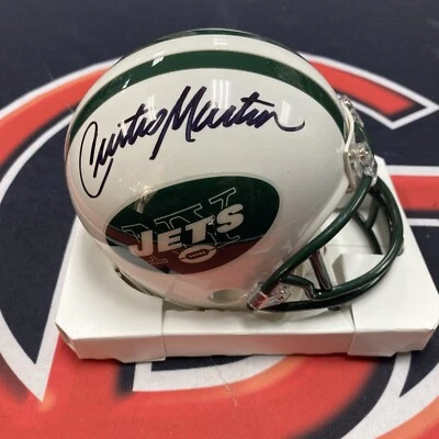 Curtis Martin New York Jets Mini Helmet Signed Autographed PSA COA - Image 1 of 4
