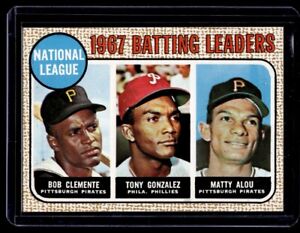1968 Topps Bob Clemente / Tony Gonzalez / Matty Alou Philadelphia Phillies /