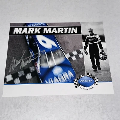 Mark Martin NASCAR HALL OF FAMER autographed photo 2004 VIAGRA FORD TAURUS #6 - Image 1 of 2