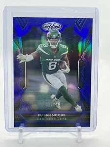 ELIJAH MOORE 2022 Panini Certified 💎 Base Blue Parallel /75 💎 JETS - Picture 1 of 2