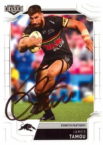 Signed 2020 PENRITH PANTHERS NRL Card JAMES TAMOU - Bild 1 von 2