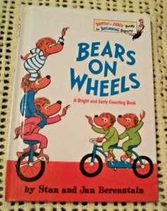 BEARS ON WHEELS BOOK BY S & J BERENSTAIN GROLIER BOOK CLUB ED THE CAT IN THE HAT - Picture 1 of 7