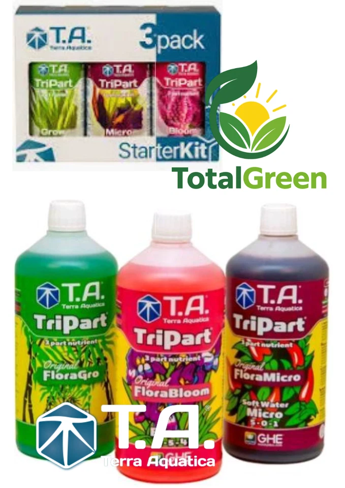 GHE-TA Nutrizione bio completa piante starter kit tripart terra aquatica ghe soft water