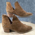 Steven By Steve Madden Boots Womens 8.5 B Danese Ankle Bootie Brown Perforated