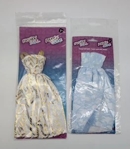 Set Of 2 Fashion Doll Poupée Mode Barbie Size Formal Dress Ball Gown - Picture 1 of 2