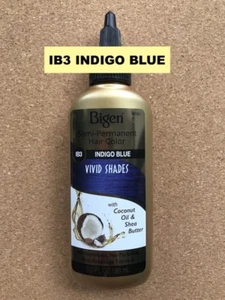 HOYU BIGEN SEMI-PERMANENT COLOR IB3 INDIGO BLUE with COCONUT,ARGAN OILS - Picture 1 of 3