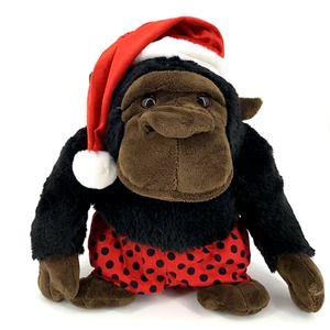 Sombrero de Papá Noel Dan Dee Collectors Choice Gorila Mono Peluche Peluche Navidad - Imagen 1 de 8