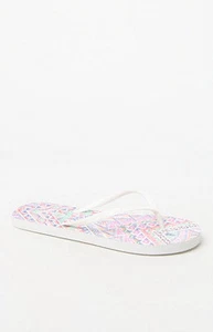 DAMEN JUNIOR FLIP FLOPS SANDALEN Me To We Tribal Print Eva Flip-Flops NEU $ 22 - Bild 1 von 3