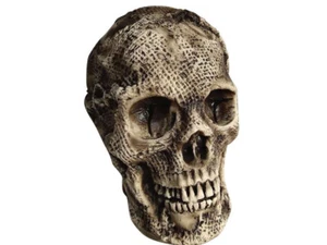 Burlap Skull Face Halloween Decoration 7 Inch Prop Haunted House Party Supplies - Picture 1 of 1