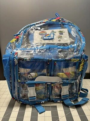 HTWO Mochila Plástico Transparente Nylon Borde 17” + Toy Story Pegatinas Gato Llavero Nuevo con Etiquetas Foto 1 de 4