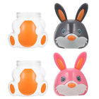 Easter Bunny Piggy Bank Set - Clear Rabbit Coin Storage Box