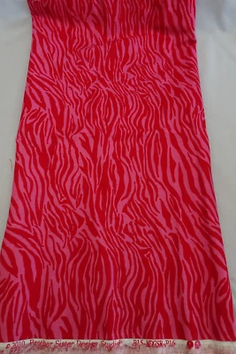 Brother Sister Design Cotton Fabric 1 yd 8" x 44" Animal Hot Pink Tiger Print - Image 1 of 4