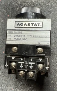 RELÉ DE SINCRONIZACIÓN 7012BE AGASTAT 20-200 TEMPORIZADOR DE RETARDO DE SEGUNDA HORA BOBINA 240VAC NUEVO SIN USAR - Imagen 1 de 3