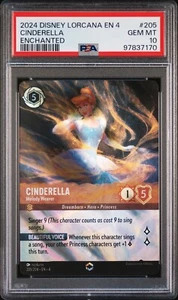 2024 Disney Lorcana ENCHANTED Cinderella Melody Weaver #205 PSA 10 #7170 - Bild 1 von 2