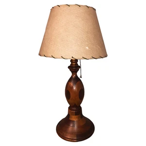 Antique Art Deco Marquetry Walnut Maple Table Desk Office Lamp Light - Picture 1 of 11