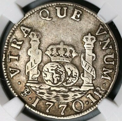 1770 NGC VF 35 Bolivia 2 Reales Rare No Dot PTS Spain Coin POP 1/0 (21021503C) - Image 1 of 4
