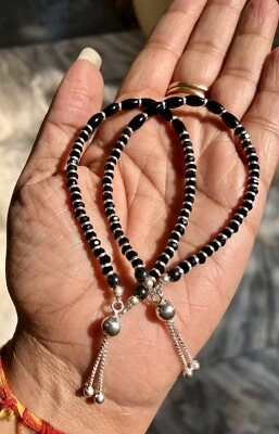 2 Pezzi Bracciale Protezione Malocchio Argento 925 Amuleto Regolabile Nazariy... - Immagine 1 di 4