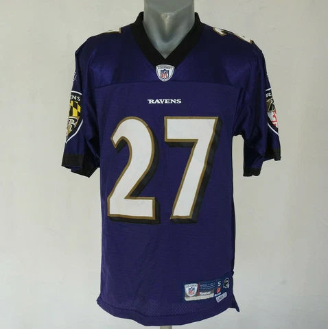Baltimore Ravens Jersey Ray Rice 27 Reebok Purple Shirt Size S NFL Football Cover
