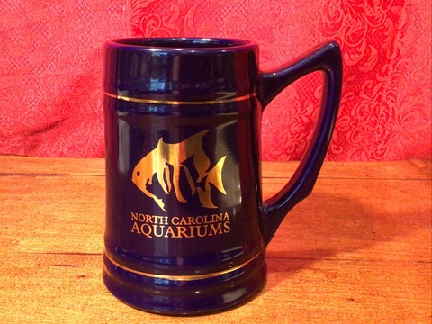 North Carolina Aquariums Blue With Gold Mug/Stein- Mint Condition! Cover