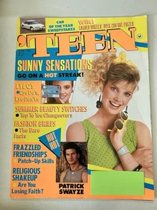 Teen Magazine June 1988 - Patrick Swayze Vintage Mailer Label - Picture 1 of 7