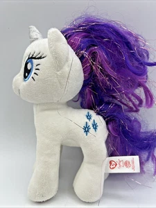 Peluche Ty Sparkle Rarity My Little Pony 8” blanco unicornio Hasbro 2015 pelo morado - Imagen 1 de 7