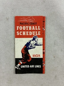 Pacific Coast Football Spielplan, 1938, United Air Lines - Bild 1 von 4
