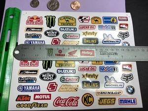 1/10  RC Scale Buggy Truggy CLEAR Vinyl Sponsor Decal Sticker Sheet 💦 U Cut ✂️  - Picture 1 of 5