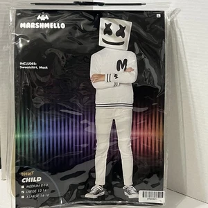 Disfraz Infantil Marshmello Sudadera Máscara Espíritu Halloween Grande 12-14 - Imagen 1 de 5