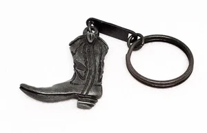 JRs Western Cowboy Boots Style Metal Keychain - Picture 1 of 2
