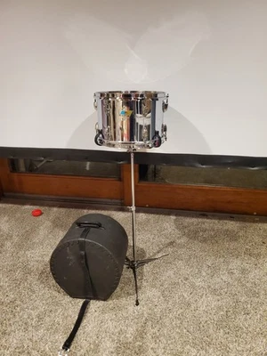 Ludwig 12" x 8" Vintage Rack Tom (Cromo Sobre Madera) Vaca con Soporte Ludwig y Estuche Foto 1 de 4