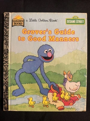 Vintage A Little Golden Book Sesame Street Grover’s Guide To Good Manners #3689 Foto 1 de 4