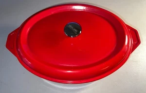 Kirkland Signature 8 Qt Oval Red Enamel Cast Iron Dutch Oven - Picture 1 of 19