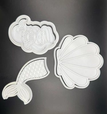 Juego de Cortador de Galletas Sirena con Grabadores - Hornear y Fondant - ENVÍO GRATUITO Foto 1 de 4