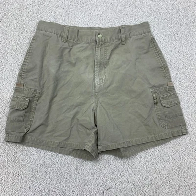 Pantalones Cortos Columbia Cargo Para Mujer Medianos Verdes Frontales Planos Bolsillo Utilitario Algodón Foto 1 de 4