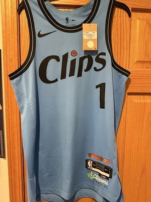 Nike Authentic James Harden LA Clippers 44 City Jersey Baby Blue 2024-25 Rare - Image 1 of 4