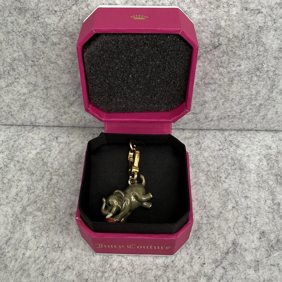 Juicy Couture Circus Elephant Charm Enamel Pendant w/ Box Rare Limited YJRU6431 Foto 1 de 4