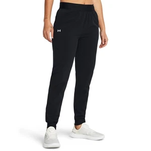 Pantalones para mujer Under Armour Armoursport tejidos medianos cortos (001) negros/blancos - Imagen 1 de 6