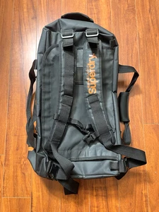 Superdry Black Label Luggage Duffle Bag Orange Backpack Waterproof PVC Coated - Picture 1 of 7